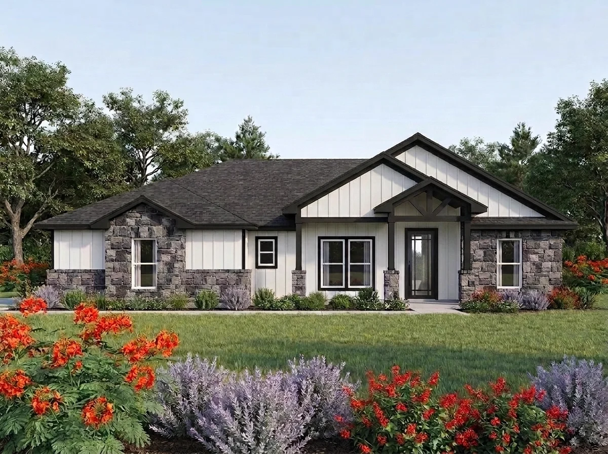 The Indiangrass front elevation, full gable option